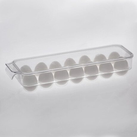 Organizador 14 Huevos Huevera c/Tapa Diamond Heladera Cocina Transparente