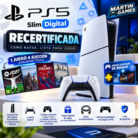 PS5 RECERTIFICADA MODELO SLIM DIGITAL PS5 RECERTIFICADA MODELO SLIM DIGITAL