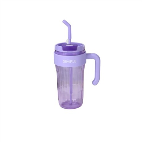 Vaso con manija y sorbito Lila