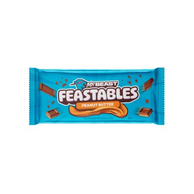 Chocolate con Leche y Manteca de Maní 60 g Feastables Chocolate Mr Beast Peanut Butt