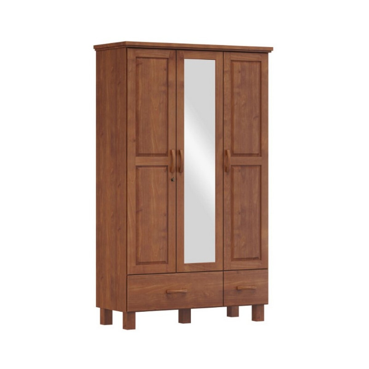 ROPERO FINESTRA BRONZE 3 PUERTAS 2 CAJONES CON ESPEJO IMBUIA 