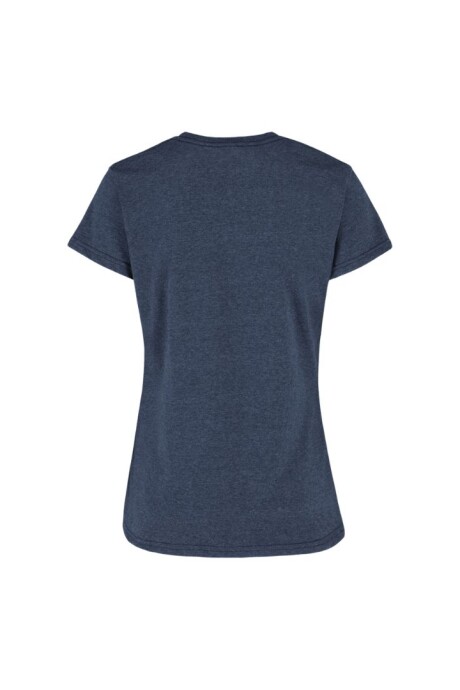 Camiseta jaspe a la base dama azul marino jaspe