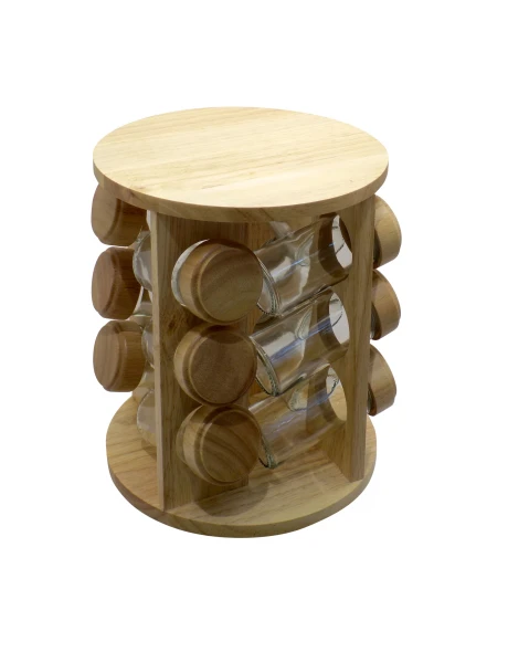 SET 12 PIEZAS ESPECIEROS SOPORTE MADERA. H23.5/D20CM SET 12 PIEZAS ESPECIEROS SOPORTE MADERA. H23.5/D20CM