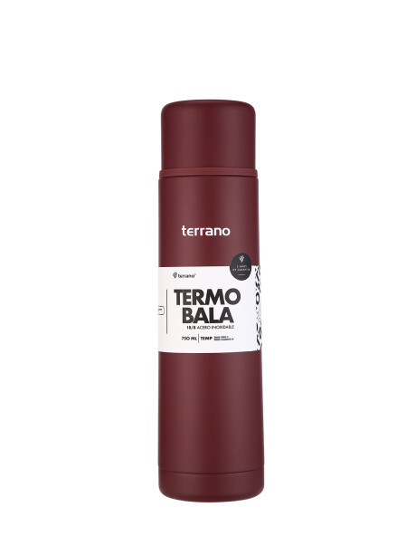 Termo Bala 750ML Metalizado Bordo