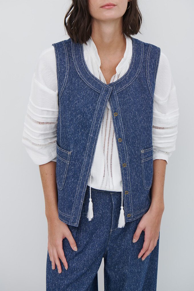 CHALECO MINI ESPIGA AZUL