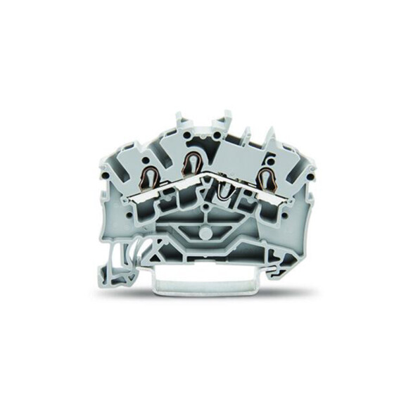 Borne de triple piso para riel 2,5mm² gris WG1503