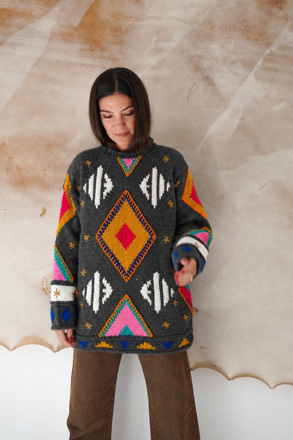 Sweater Gitano Lana Base Gris