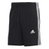 Short de Hombre Adidas Essentials French Terry 3 Tiras Negro - Blanco