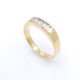 Anillo medio sin fin en oro 18k y brillantes baguettes Anillo medio sin fin en oro 18k y brillantes baguettes