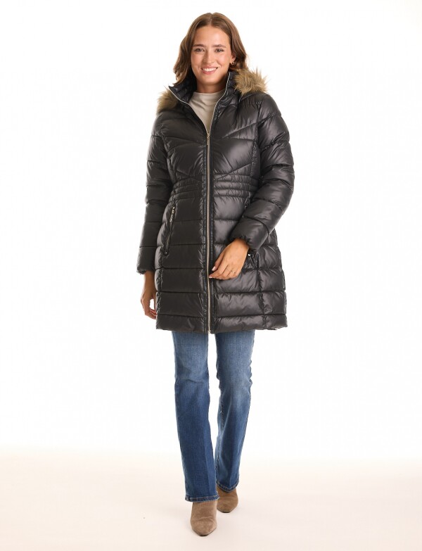 Campera Abrigo Calce Entallado NEGRO