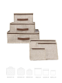 CAJAS ORGANIZADORAS SET 6PCS BEIGE