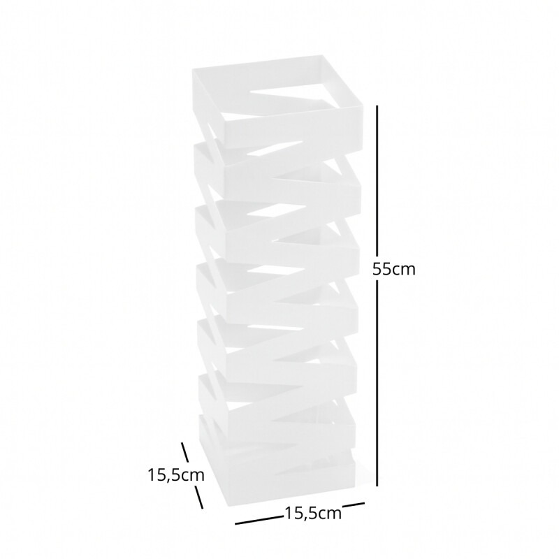 Soporte de paraguas de metal BLANCO