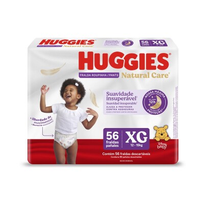 Pañales Huggies Natural Care Pants Talle Xg 56 Uds. Pañales Huggies Natural Care Pants Talle Xg 56 Uds.