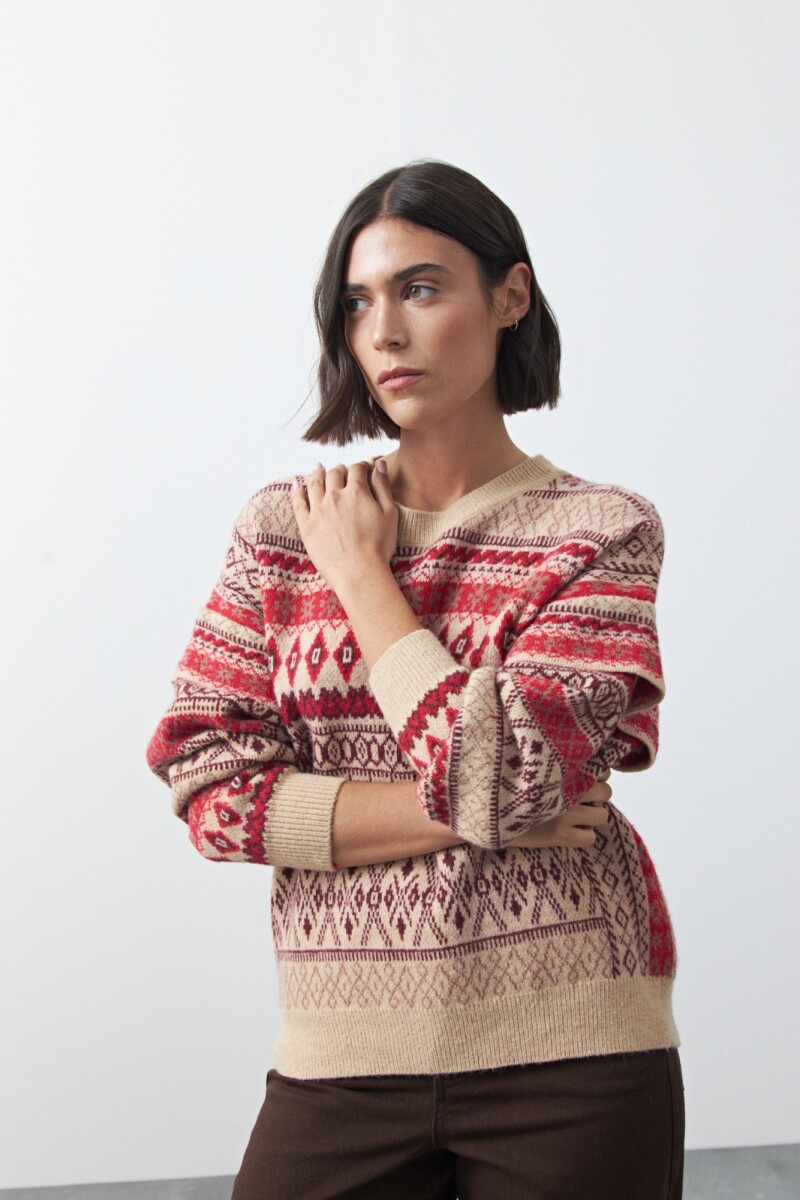 SWEATER<br /> HUANCAYO Beige Melange