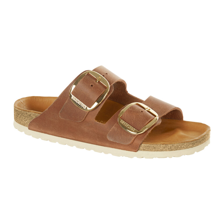 Sandalia Arizona Big Buckle LEOI - Estrecha Cognac