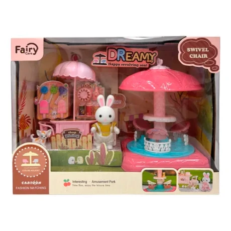 Playset Bay Dreamy Familia de Conejos Sillas Carrousel 001