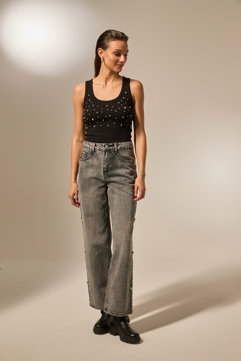 Pantalon Rines Gris Claro
