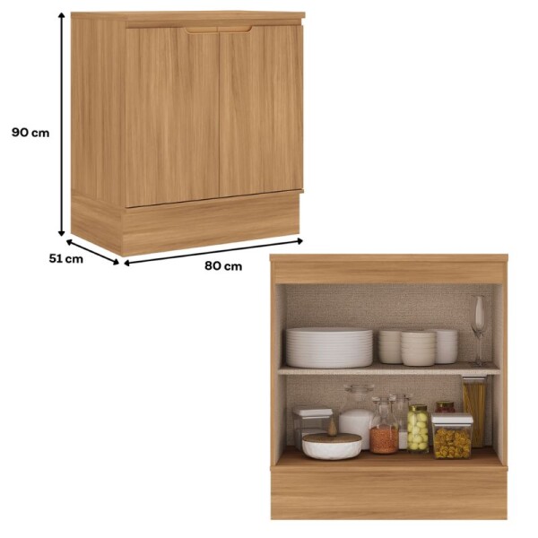 COCINA MODULADA 2.60 MT CEDRO/SALVIA - ALMA COCINA MODULADA 2.60 MT CEDRO/SALVIA - ALMA