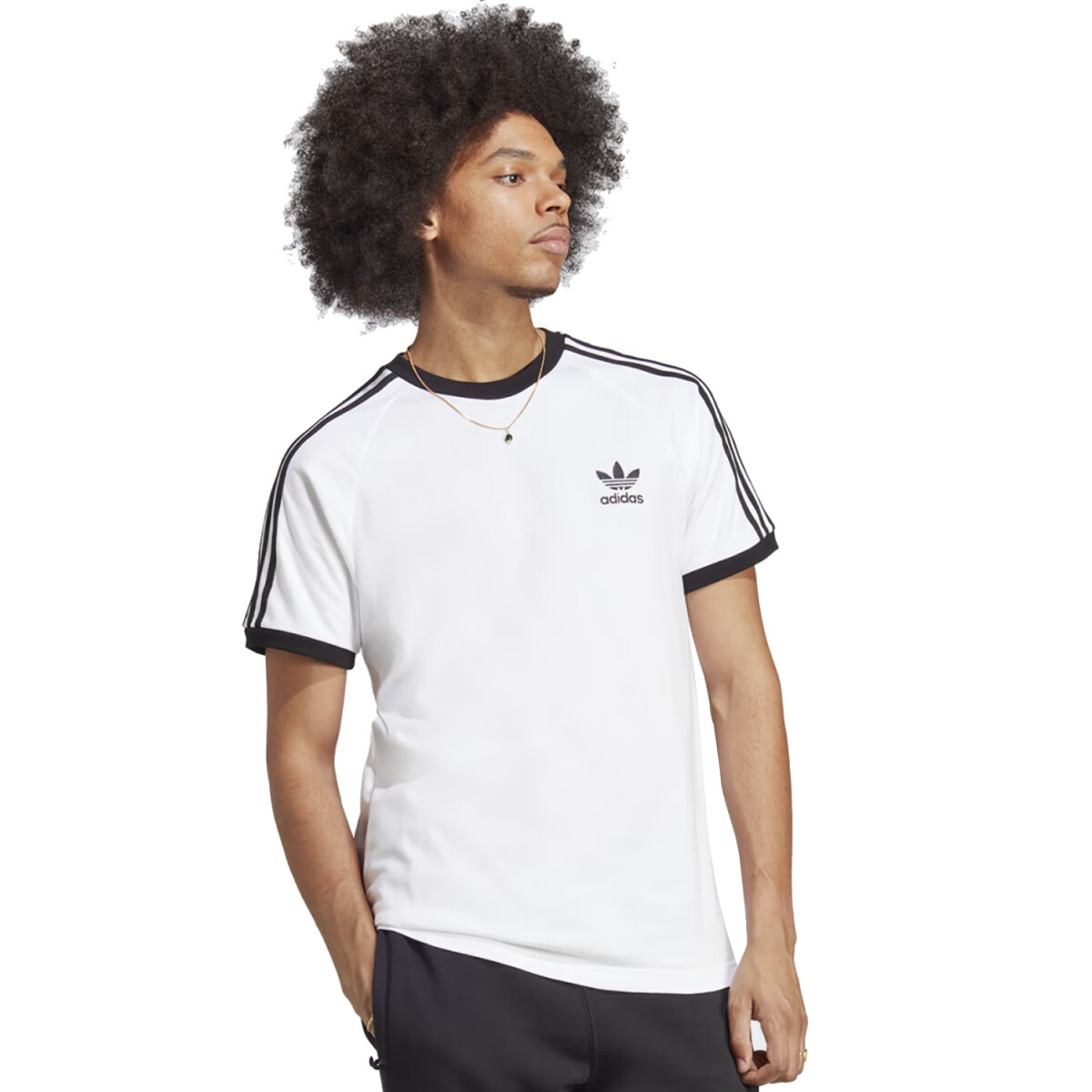 Remera MC Adidas 3-Stripes Blanco 