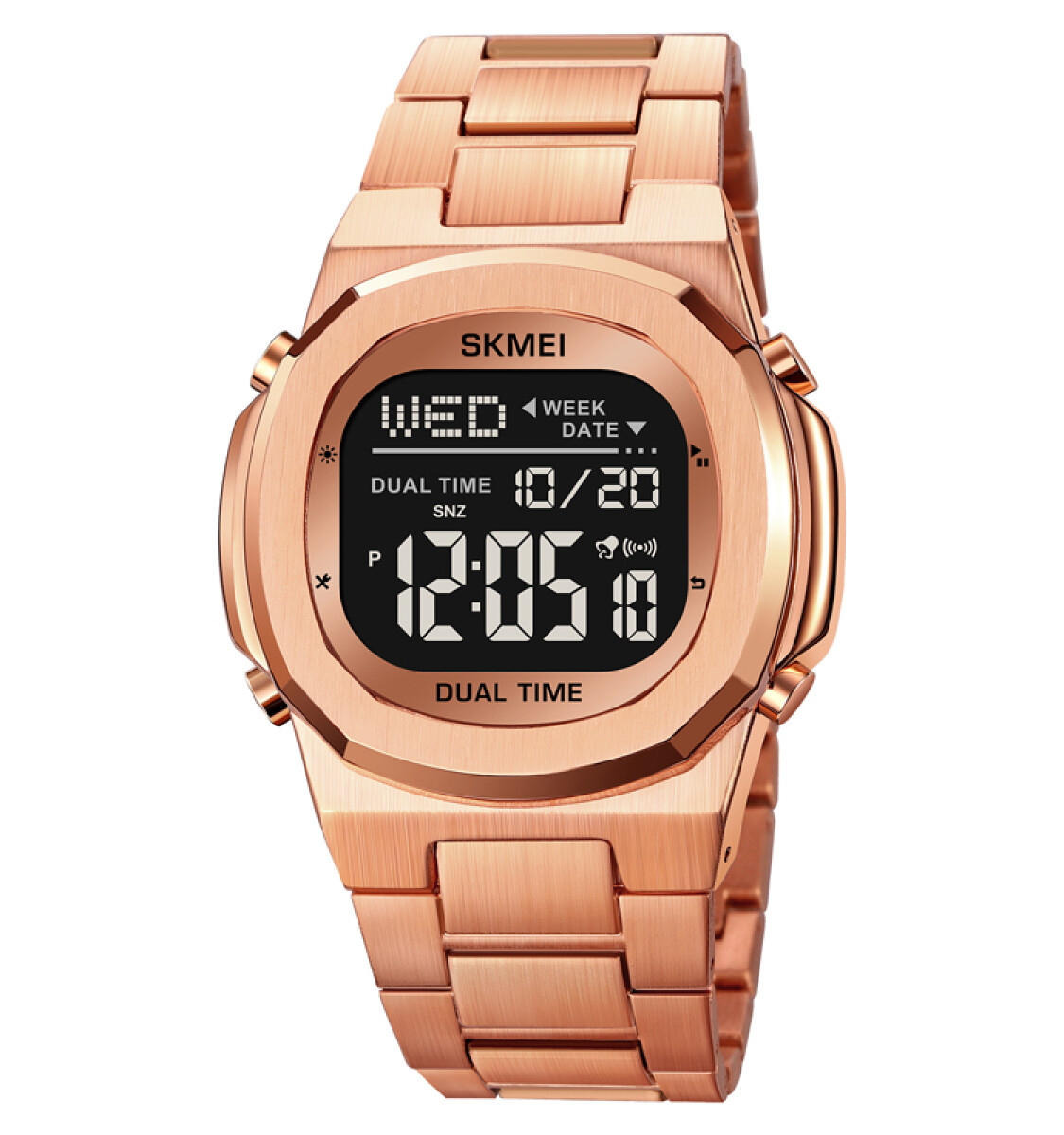 Reloj Skmei 2004rgbk Digital Unisex Oro Rosa Con Pantalla Negra 