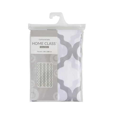 Cortina de Home Class con Argollas 180 x 180 cm 19702 GEOMETRICO GRIS