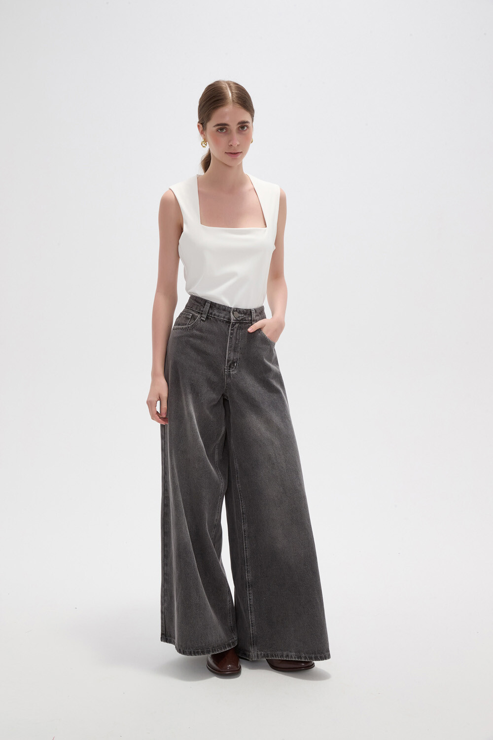 Pantalon Beron Gris Medio