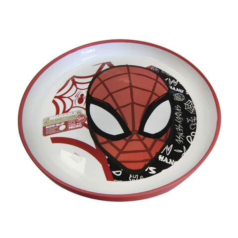 Plato Plástico Avengers y Spiderman Antideslizante Spiderman