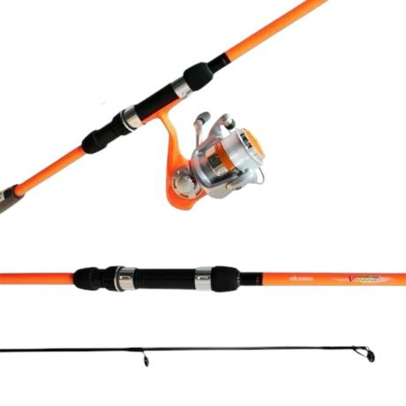Combo Okuma Vibe Caña 2,10 Mts Naranja