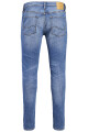 Jeans Skinny Fit Lavado A Piedra, Y Bragueta Con Cremallera Blue Denim