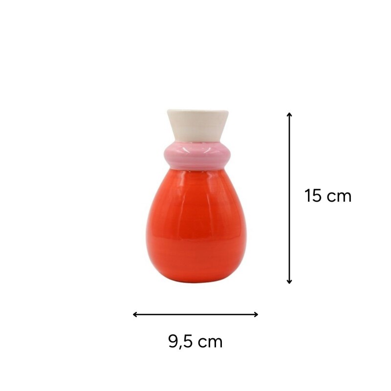 FL-CARO Florero De Cerámica Carolina Altura 15cm Que Rico - Amor Del Color