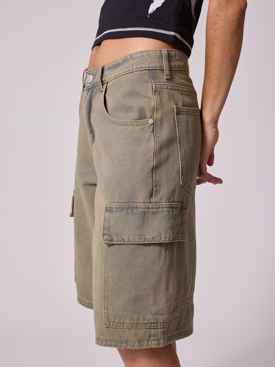 SHORT JEAN RAYE DIXIE Verde Oxido