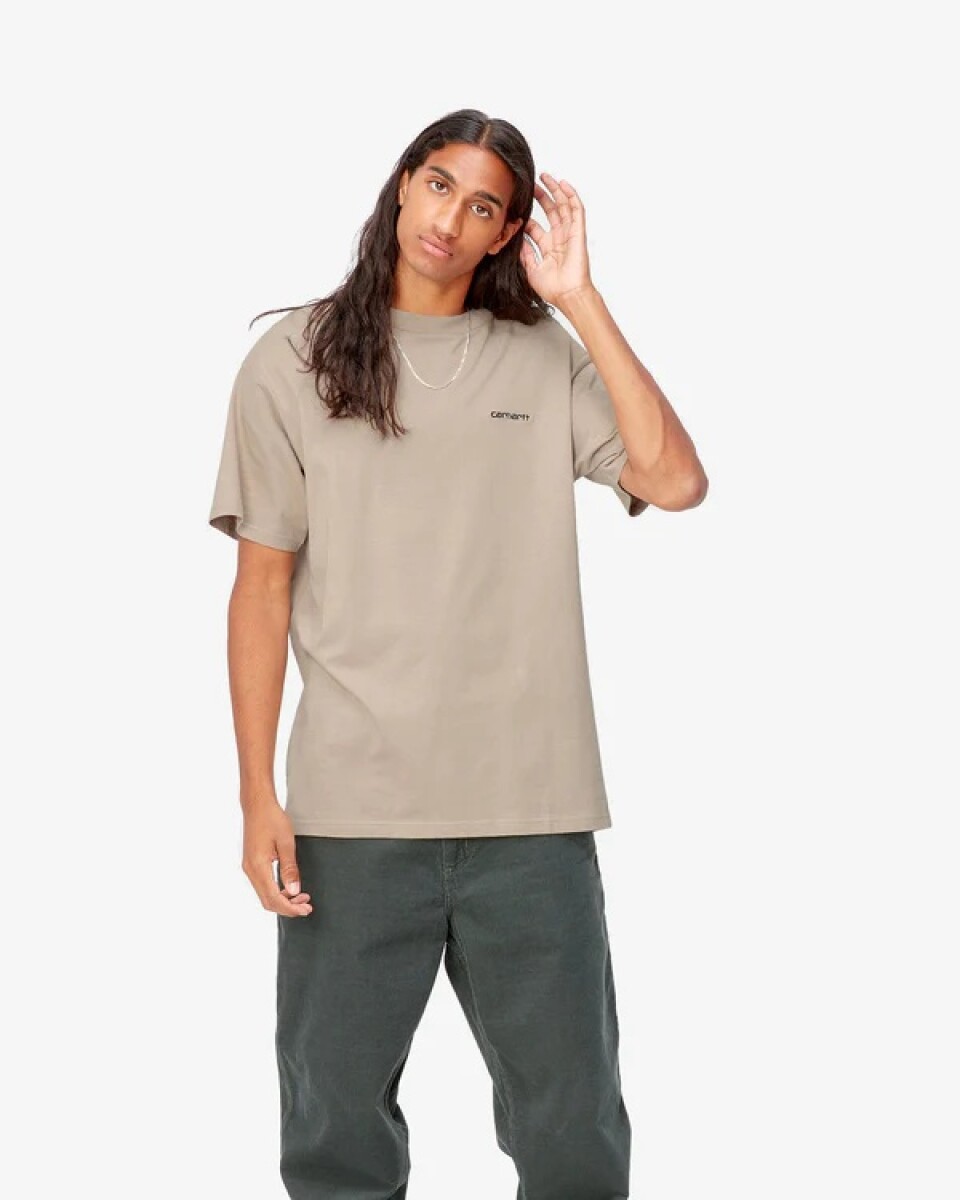 S/S SCRIPT EMBROIDERY T-SHIRT 