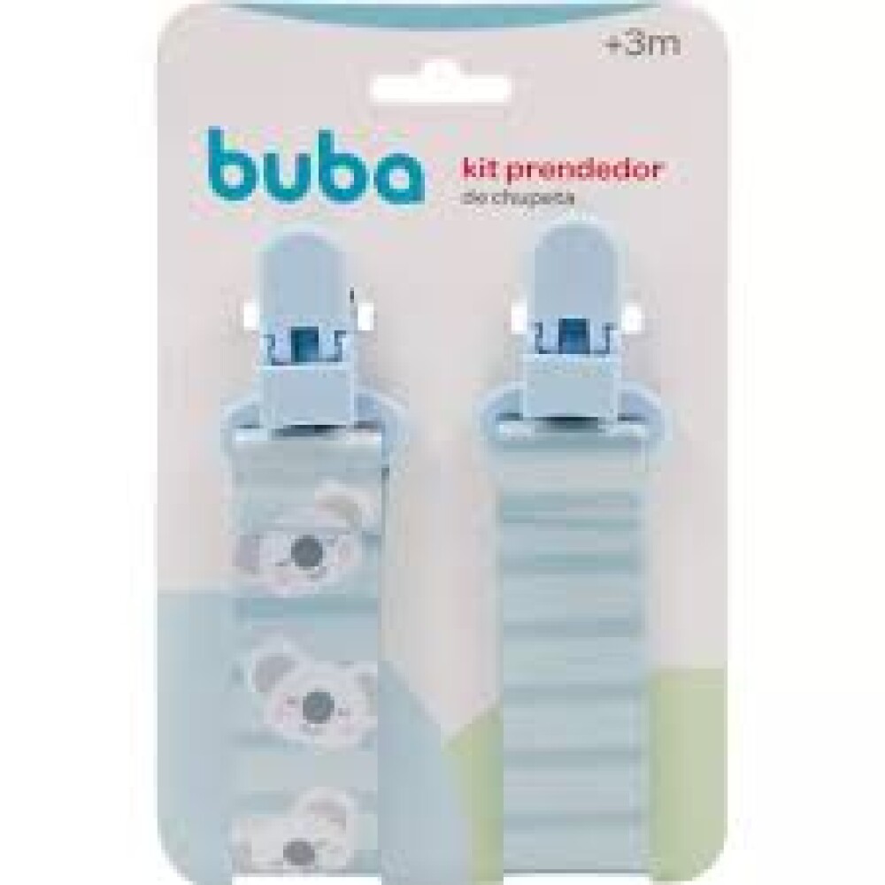 Set x2 clip para chupete BUBA koala celeste