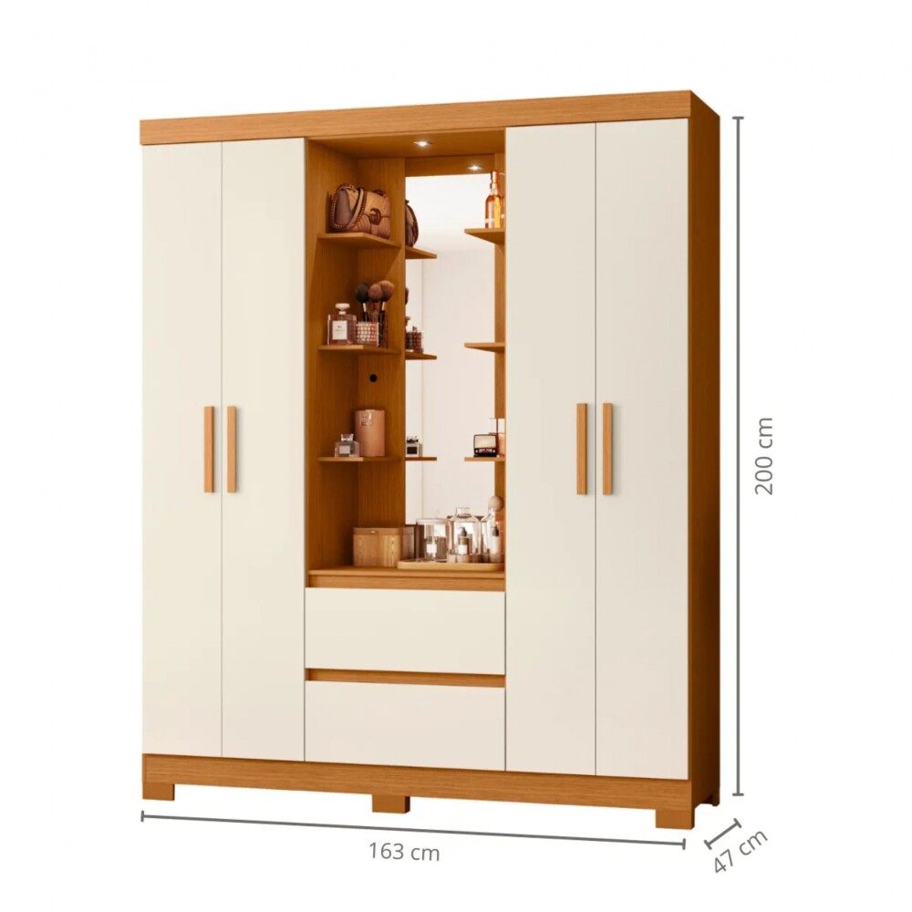Ropero 4 puertas y 3 cajones - Olimpia - Infinite Ropero 4 puertas y 3 cajones - Olimpia - Infinite