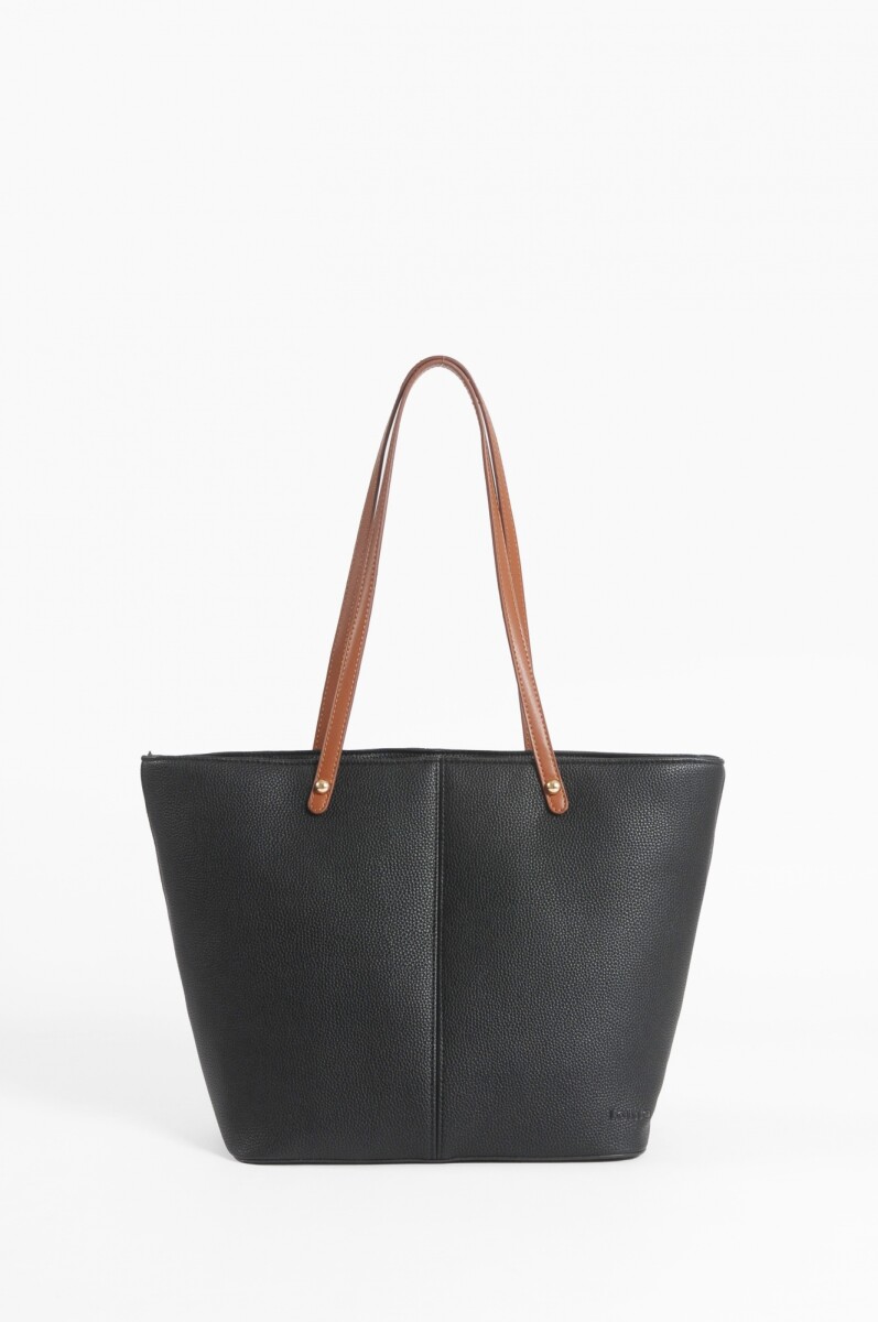 Cartera tote combinada - negro 