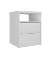 Mesa de Luz 2 Cajones SOUTH Plus Blanco