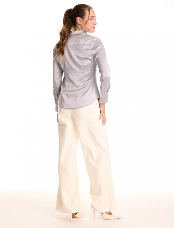 Camisa Saten GRIS