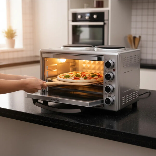 Horno De Mesa Electrico Punktal 36 L Con 2 Discos HORNO ELECTRICO PUNKTAL PK-36 INOX