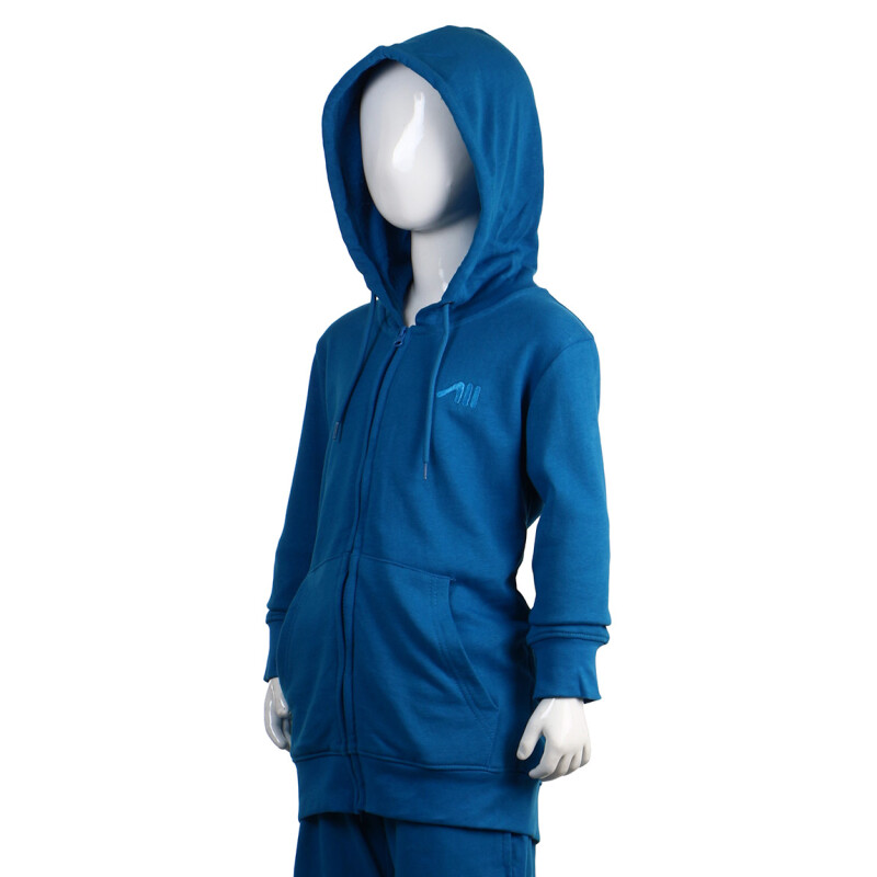 Austral Boys Cotton Jacket With Hood- Blue Azul