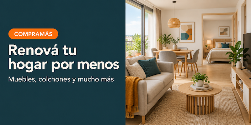 Muebles a precios accesibles para renovar todo tu hogar