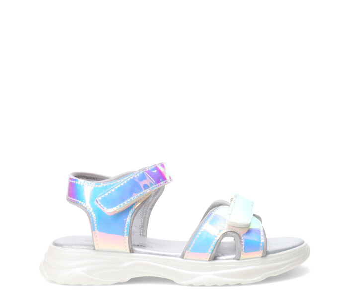 Sandalias de Niña MINI Miss Carol PRAIRE metalizada Plateado