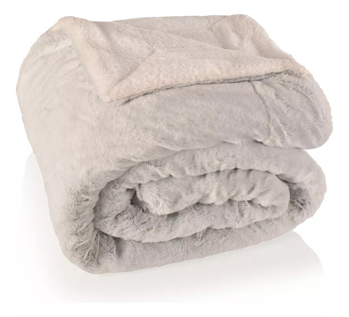 Frazada Reversible Polar Sherpa 2 Plazas 180x200 - Gris 