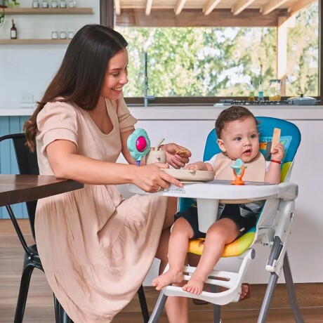Silla de Bebe para Comer Carestino Río Ajustable Azul