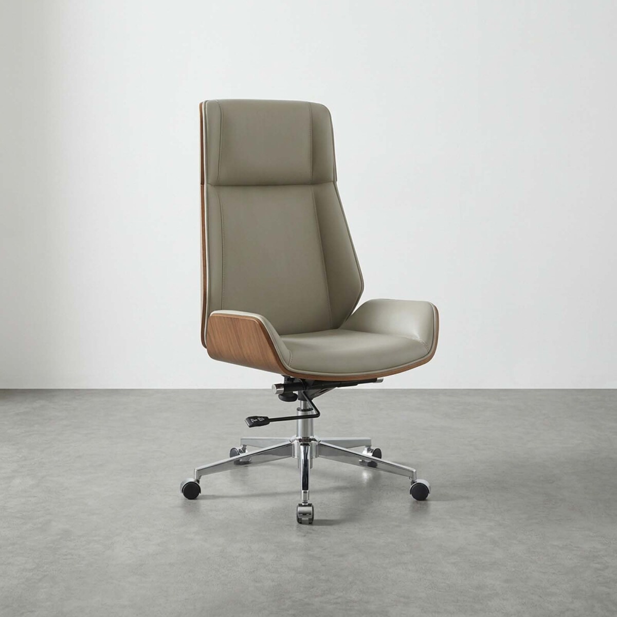 ASIENTO GERENCIAL ALTO - MADERA-Y-PU NATURAL-BEIGE ZEN 