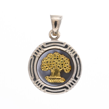 Colgante de plata 925, double en oro 18 ktes y nácar, ÁRBOL DE LA VIDA. Colgante de plata 925, double en oro 18 ktes y nácar, ÁRBOL DE LA VIDA.