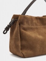 Bolso De Mano Con Piel Ante camel