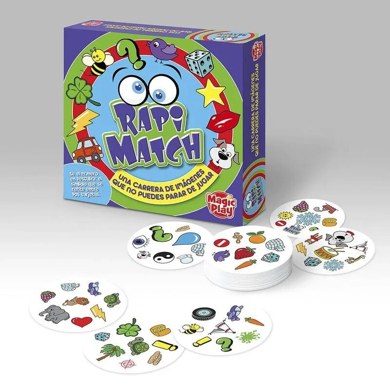 Rapi Match - Juego de Mesa RAPIMATCH DEBERAS DESCUBRIR LAS IMAGENES QUE SE REPITEN ENTRE DOS TARJETAS.