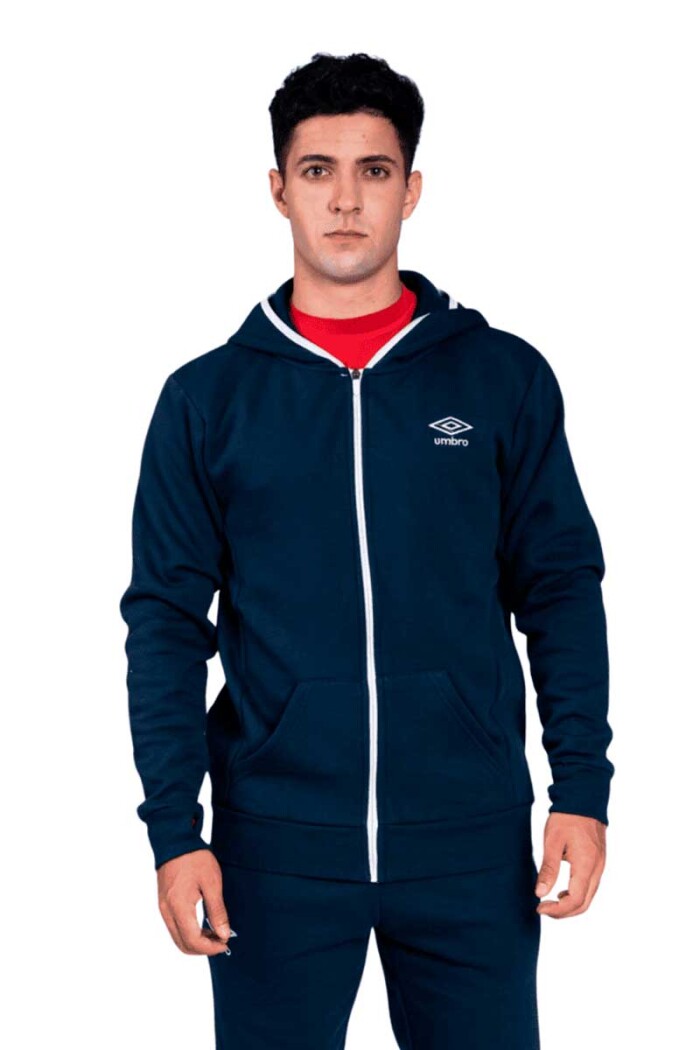 CAMPERA HOMBRE UMBRO BASICO FELPA Azul-marino