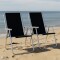 Set X 2 Sillas Altas Conforto Sannet Aluminio NEGRO