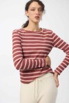 Remera Palma Rayas Rojo